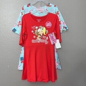 Jojo Siwa girls 3/4 sleeve Christmas themed dress set.